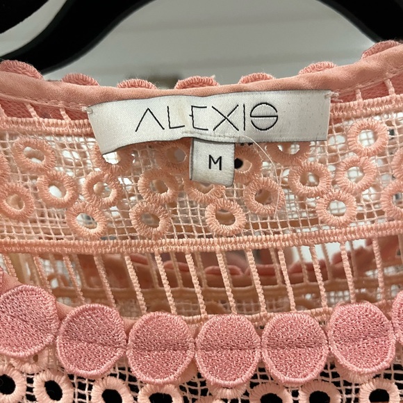 ALEXIS ALANNA MACRAMÉ LACE MIDI DRESS SZ M - Picture 10 of 10